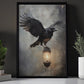 Halloween Canvas Painting, Black Raven Spooky Season Wall Art Decor, Halloween Poster Gift For Raven Lovers