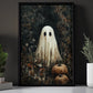 Interesting Halloween Canvas Painting, Forest Ghost Season Wall Art Decor, Halloween Poster Gift For Ghost Lovers