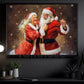 Santa Claus With His Love Christmas Canvas Painting, Santa Claus Wall Art Decor, Xmas Poster Gift