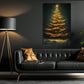 Interesting Christmas Canvas Painting, Glowing Christmas Tree Wall Art Decor, Xmas Poster Gift