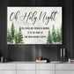 Christmas Canvas Painting, Oh Holy Night Wall Art Decor, Xmas Poster Gift For Christian Lovers