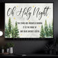 Christmas Canvas Painting, Oh Holy Night Wall Art Decor, Xmas Poster Gift For Christian Lovers