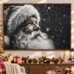 Christmas Canvas Painting, Santa Claus Looking Snow Wall Art Decor, Xmas Poster Gift