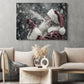 Christmas Canvas Painting, Santa Claus Playing Snow Wall Art Decor, Xmas Poster Gift