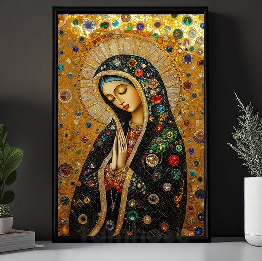 Interesting Jesus Canvas Painting, Nun Praying For Jesus Wall Art Decor, Poster Gift For Jesus Lovers