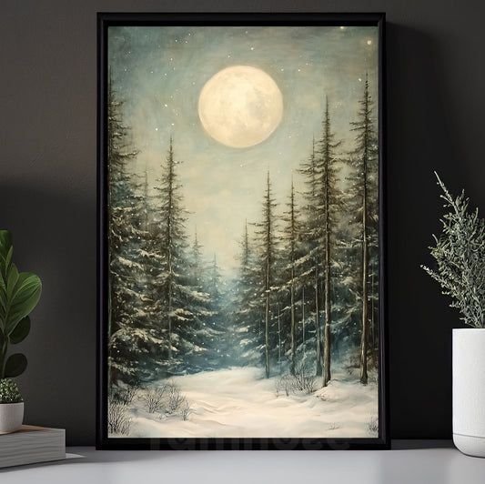 Christmas Canvas Painting, Whispers of Winter Wall Art Decor, Xmas Poster Gift