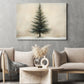 Christmas Canvas Painting, The Lone Pine Wall Art Decor, Xmas Poster Gift For Christmas Tree Lovers