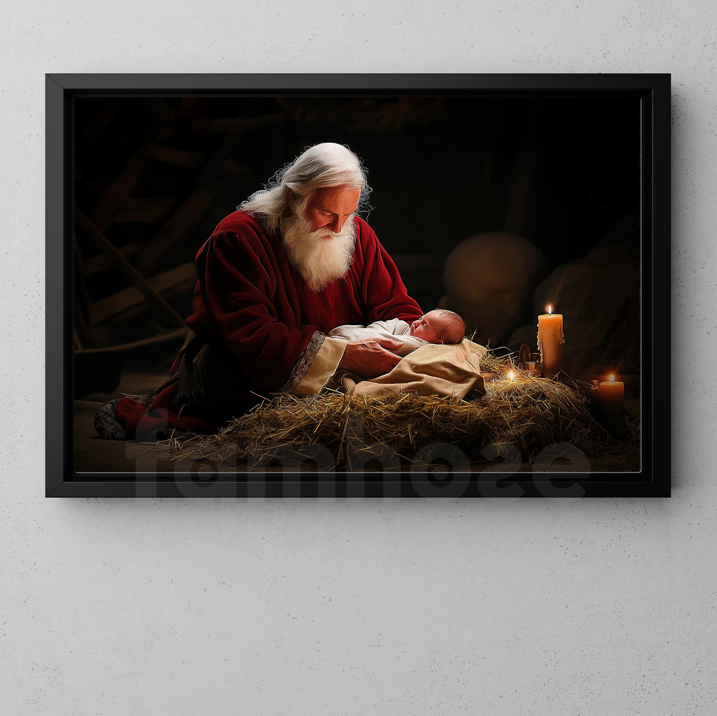 Christmas Canvas Painting, A Christmas Blessing Wall Art Decor, Xmas Poster Gift