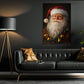 Christmas Canvas Painting, A Festive Portrait Santa Claus Wall Art Decor, Xmas Poster Gift