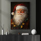 Christmas Canvas Painting, A Festive Portrait Santa Claus Wall Art Decor, Xmas Poster Gift