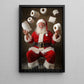 Funny Christmas Toilet Canvas Painting, Santa Claus In Toilet Wall Art Decor, Xmas Poster Gift