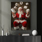 Funny Christmas Toilet Canvas Painting, Santa Claus In Toilet Wall Art Decor, Xmas Poster Gift