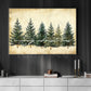 Christmas Canvas Painting, A Pine Tree Christmas Wall Art Decor, Xmas Poster Gift
