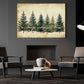 Christmas Canvas Painting, A Pine Tree Christmas Wall Art Decor, Xmas Poster Gift