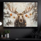 Christmas Canvas Painting, The Majestic Moose Wall Art Decor, Xmas Poster Gift