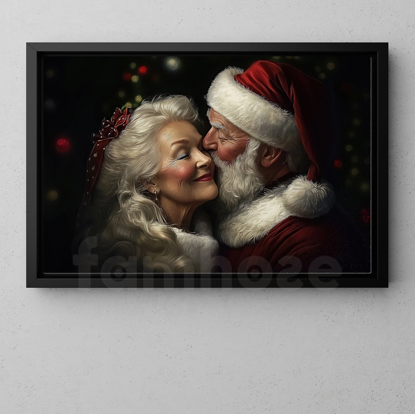 Christmas Canvas Painting, A Christmas Love Story Wall Art Decor, Xmas Poster Gift