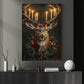 Christmas Reindeer Canvas Painting, The Glow of Christmas Spirit Wall Art Decor, Xmas Poster Gift For Reindeer Lovers