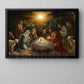 Christmas Canvas Painting, Holy Night Illuminated Wall Art Decor, Xmas Poster Gift For Jesus Lovers