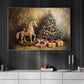 Interesting Christmas Canvas Painting, Nostalgic Noel Wall Art Decor, Xmas Poster Gift