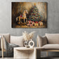 Interesting Christmas Canvas Painting, Nostalgic Noel Wall Art Decor, Xmas Poster Gift