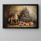 Interesting Christmas Canvas Painting, Nostalgic Noel Wall Art Decor, Xmas Poster Gift