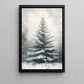 Interesting Christmas Canvas Painting, Pine Tree In The Snow Wall Art Decor, Xmas Poster Gift