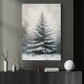 Interesting Christmas Canvas Painting, Pine Tree In The Snow Wall Art Decor, Xmas Poster Gift