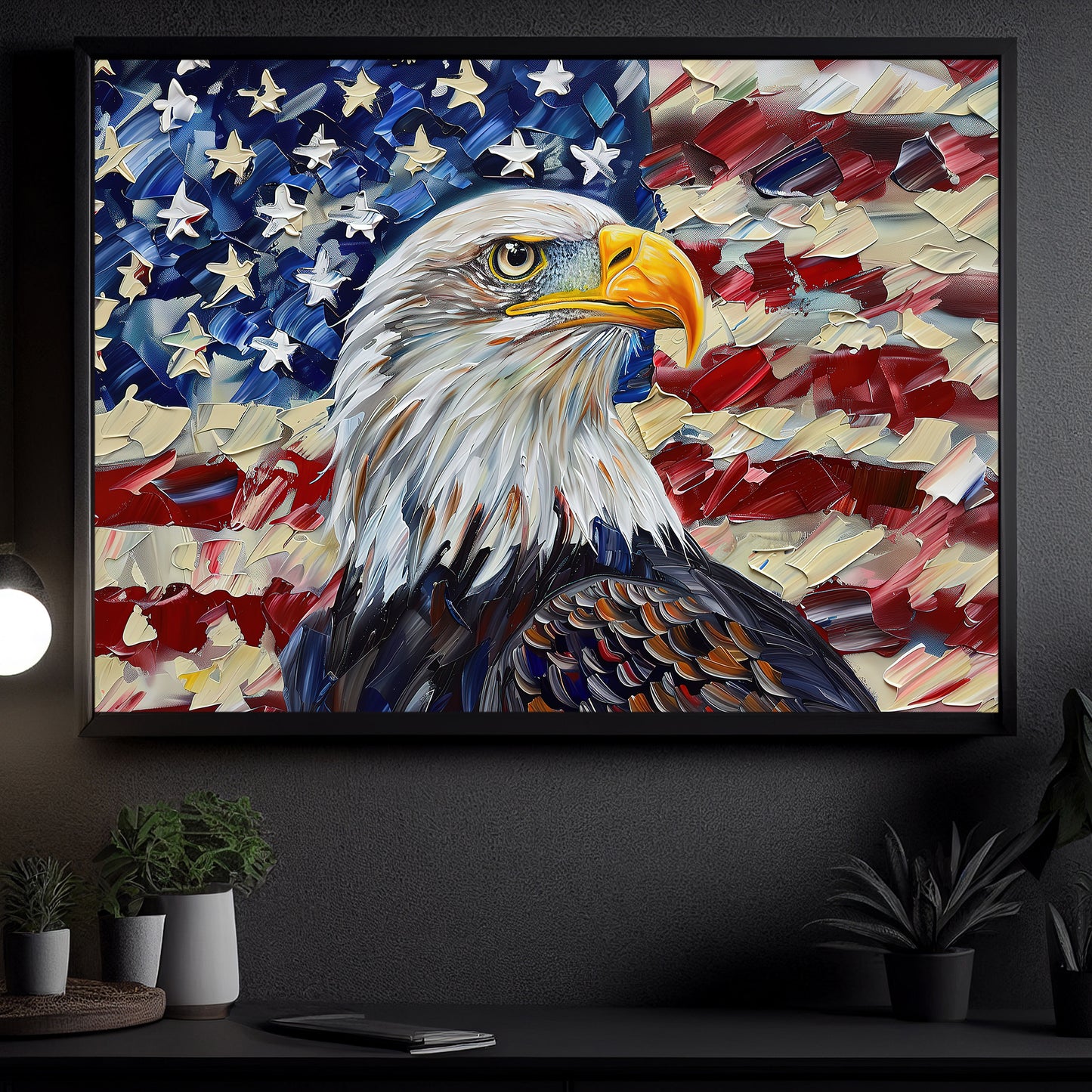 An American Symbol, Eagle Canvas Painting, Wall Art Decor, Poster Gift For Eagle Lovers