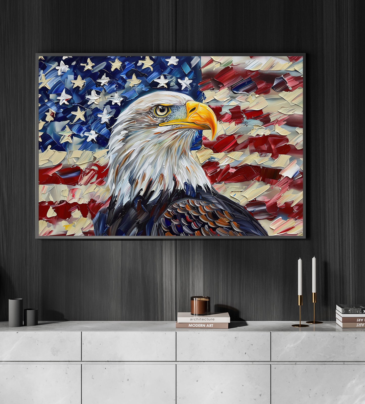 An American Symbol, Eagle Canvas Painting, Wall Art Decor, Poster Gift For Eagle Lovers