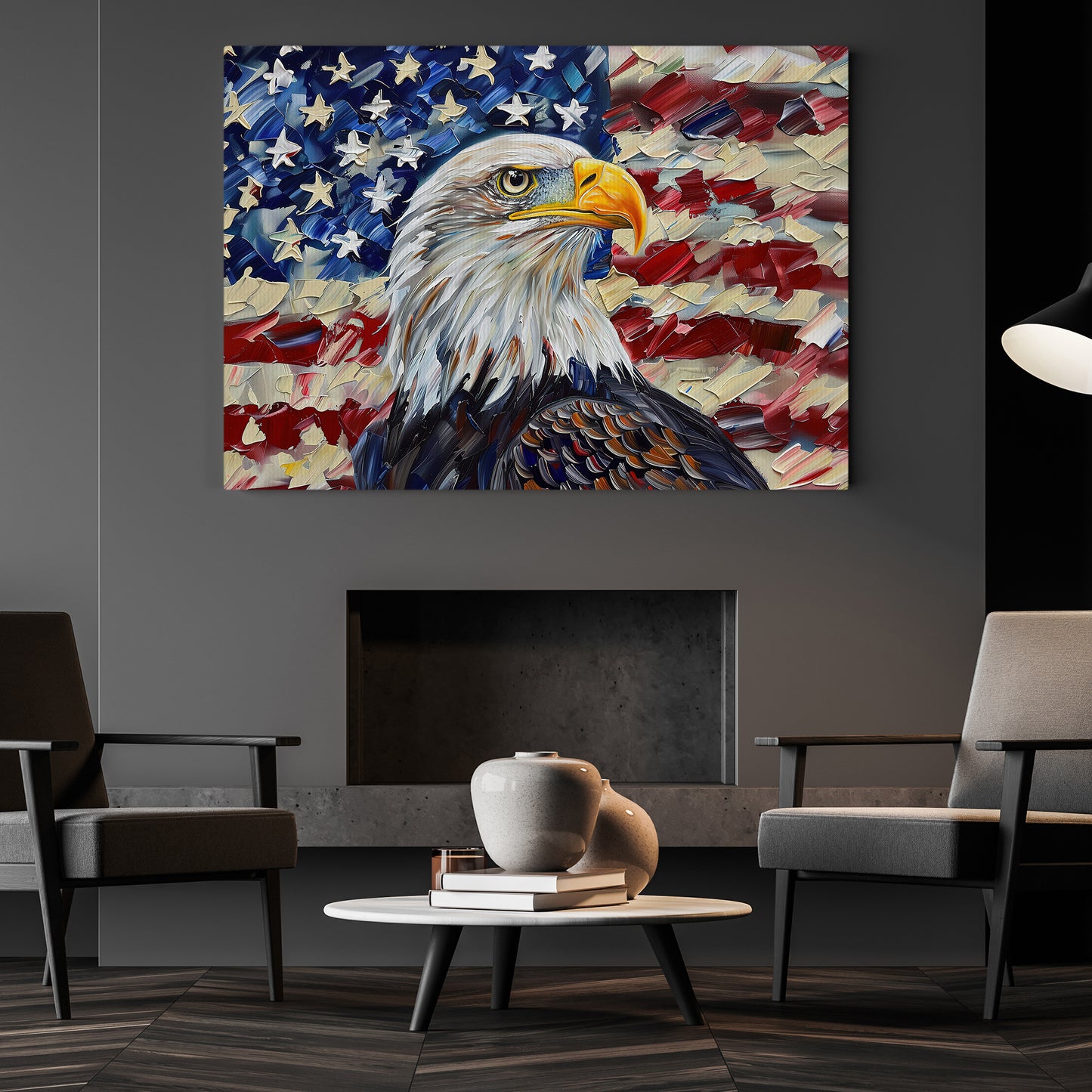 An American Symbol, Eagle Canvas Painting, Wall Art Decor, Poster Gift For Eagle Lovers