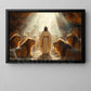 Jesus Canvas Painting, Majesty Amongst the Lions Wall Art Decor, Poster Gift For Jesus Lovers