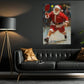 Santa Claus Playing Pickleball Canvas Painting, Pickleball Wall Art Decor, Xmas Poster Gift For Pickleball Lovers