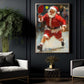 Santa Claus Playing Pickleball Canvas Painting, Pickleball Wall Art Decor, Xmas Poster Gift For Pickleball Lovers