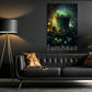 St Patrick's Day Canvas Painting, Magical Shamrock Hat Wall Art Decor, Irish Poster Gift