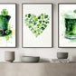 Set Of 3 St Patrick's Day Canvas Painting, A Shamrock Love Story Wall Art Decor, Poster Gift For Beer Lovers