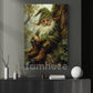 St Patrick's Day Canvas Painting, Whimsical Forest Gnome With Shamrocks Wall Art Decor, Irish Poster Gift