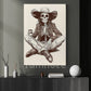 Relax Cowgirl Canvas Painting, Chill Skeleton Cowgirl Wall Art Decor, Poster Gift For Cowgirl Lovers