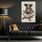 Relax Cowgirl Canvas Painting, Chill Skeleton Cowgirl Wall Art Decor, Poster Gift For Cowgirl Lovers