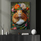 A Guinea Pig's Blossom Portrait, Floral Victorian Guinea Pig Canvas Painting, Victorian Animal Wall Art Decor, Poster Gift For Guinea Pig Lovers