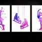 Set Of 3 Ice Skating Canvas Painting, Skater’s Dream Wall Art Decor, Poster Gift For Ice Skating Lovers