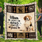 Dog Blanket, When I Needed A Hand I Found Your Paw Beagle Fleece Blanket - Sherpa Blanket Gift For Dog Lovers, Dog Owners