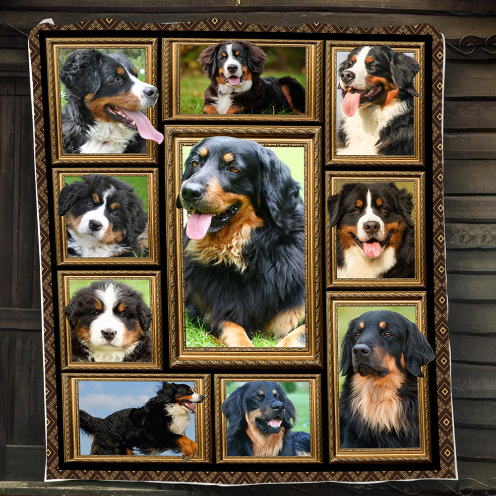 Dog Blanket, Baby Bernese Mountain Smile With You Fleece Blanket - Sherpa Blanket Gift For Dog Lovers, Dog Owners