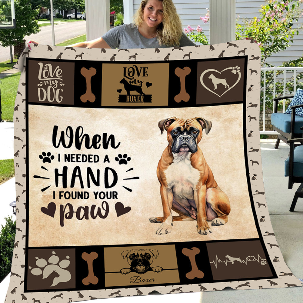 Boxer dog online blanket