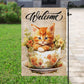 Cute Cat Flag, Welcome To My Garden, Gift For Cat Lovers, Cat Owners, Garden Lovers