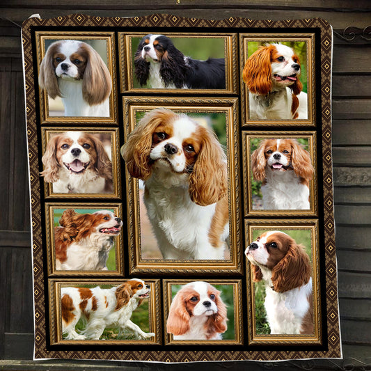 Dog Blanket, Baby Cavalier King Charles Spaniel Smile With You Fleece Blanket - Sherpa Blanket Gift For Dog Lovers, Dog Owners