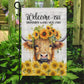 Highland Cow Flag, Welcome Ish Depends Who You Are, Gift For Highland Cow Lovers, Garden Flag, Farmers