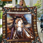 Cute Horse Blanket, Horse Fleece Blanket - Sherpa Blanket Gift For Horse Lover
