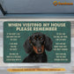 Dachshunds Dog Doormat, Please Remember I Live Here Gift For Dog Lovers, Housewarming Gift, Dog Decor