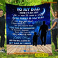 Personalized Blanket, To My Dad I Know It's Not Easy For Man To Raise A Child Fleece Blanket - Sherpa Blanket Father's Day Gift For Dad From Sons