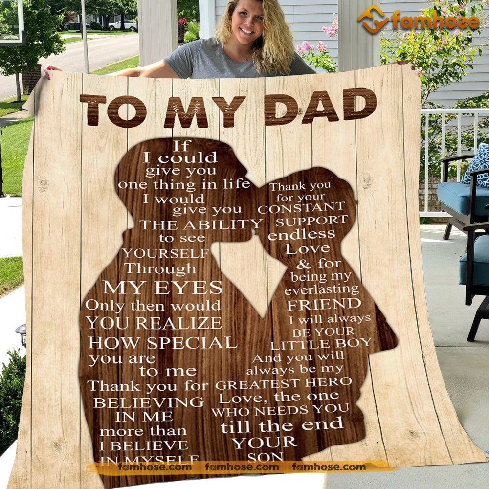 Blanket, To My Dad Thank You For Your Constant Support Endless Love Fleece Blanket - Sherpa Blanket Gift For Dad From Son